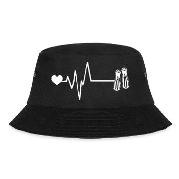 Diving fins pulse heart - Bucket Hat - black - Front - Lela (165cm)