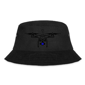 Drone Symbol Silhouette - Bucket Hat - Schwarz - Vorne - Lela (165cm)