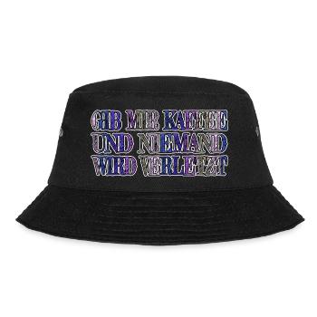 weihnachten kaffeebecher trinken geburtstag - Bucket Hat - Schwarz - Vorne - Lela (165cm)