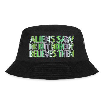 gift animation alien animal fun alien abduction - Bucket Hat - Schwarz - Vorne - Lela (165cm)