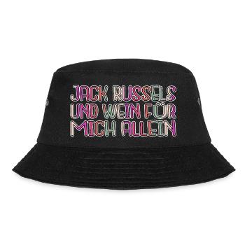 Wine Glass Statement Funny Boxer Dog Lover - Bucket Hat - black - Front - Lela (165cm)