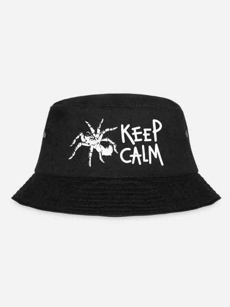 Keep Calm Tarantula Spider Zitat - Bucket Hat - Schwarz
