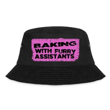 baking ideas baking at home funny animal diversity - Bucket Hat - Schwarz - Vorne - Lela (165cm)