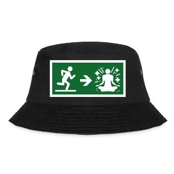 exit to meditate - Bucket Hat - black - Front - Lela (165cm)