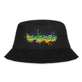 Kroatien Hrvatska Kroatien HRV Reisen Europa Zagreb - Bucket Hat - Schwarz - Vorne - Lela (165cm)