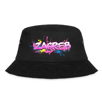 Kroatien Hrvatska Kroatien HRV Reisen Europa Zagreb - Bucket Hat - Schwarz - Vorne - Lela (165cm)