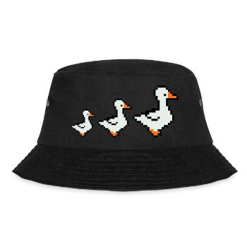 Pixel Ducks - Bucket Hat - black - Front - Lela (165cm)