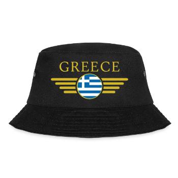 Ich liebe Griechenland, Stil Design T-Shirt - Bucket Hat - Schwarz - Vorne - Lela (165cm)