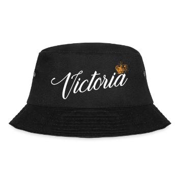 Victoria Custom Name for Women Kids Toddlers - - Bucket Hat - black - Front - Lela (165cm)