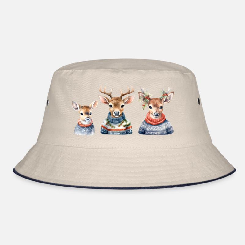 Winterhirsche Pullover-Trio Bucket Hat