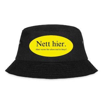 Nett hier, aber waren Sie schon mal in Steyr? - Bucket Hat - Schwarz - Vorne - Lela (165cm)
