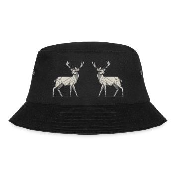 Hirsch 2 grau Schnee - Bucket Hat - Schwarz - Vorne - Lela (165cm)