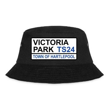 Hartlepool Victoria Park Iconic Street Sign - Bucket Hat - black - Front - Lela (165cm)