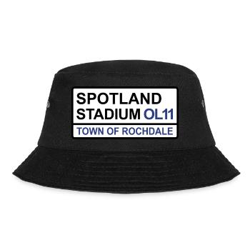 Rochdale Spotland Stadium Iconic Street Sign - Bucket Hat - black - Front - Lela (165cm)