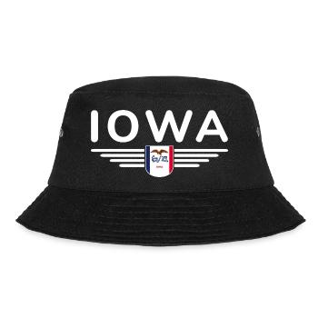 Iowa Fan T-Shirt – Your State! - Bucket Hat - black - Front - Lela (165cm)