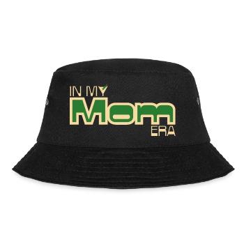 In My Mom Era – Retro Mom Statement in Green - Bucket Hat - black - Front - Lela (165cm)