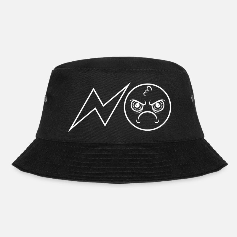 NO / Nope / No / Never / No - Bucket Hat - black