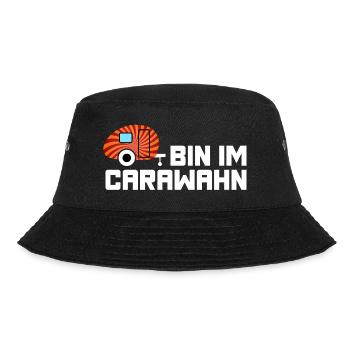 Caravan Wohnwagen Wahnsinn Camping coole Sprüche - Bucket Hat - Schwarz - Vorne - Lela (165cm)
