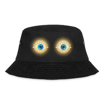 Golden eyes with bright blue pupils - Bucket Hat - black - Front - Lela (165cm)