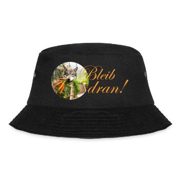 Keep at it, don't give up, hang in there, dog, husky - Bucket Hat - black - Front - Lela (165cm)