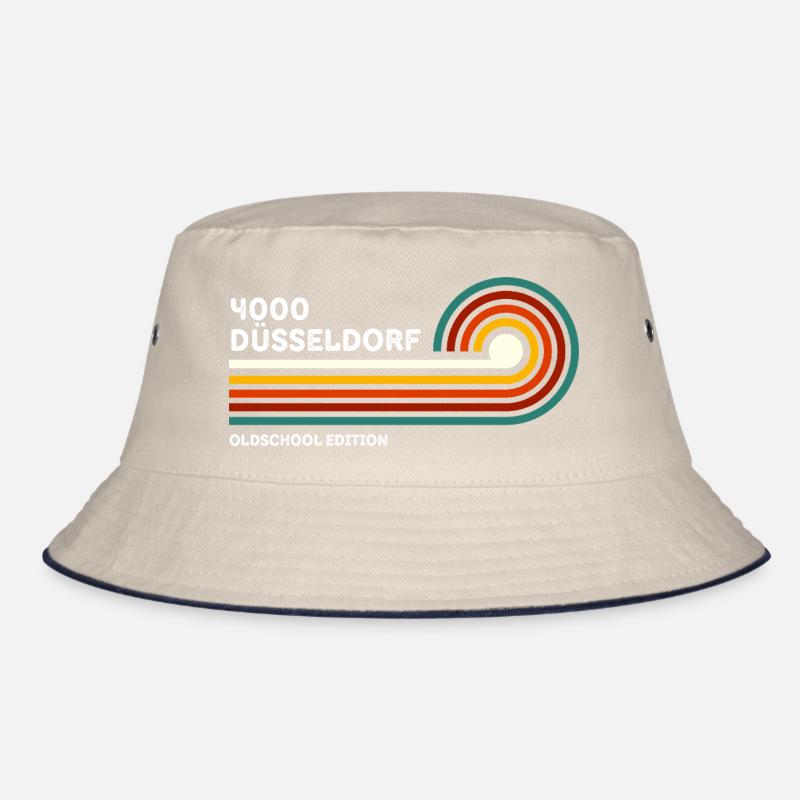 Düsseldorf Retro Shirt 4000 PLZ Postleitzahl  Bucket Hat