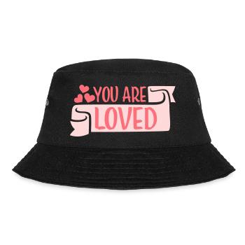 You Are Loved No Matter How You Feel Mitgefühl - Bucket Hat - Schwarz - Vorne - Lela (165cm)
