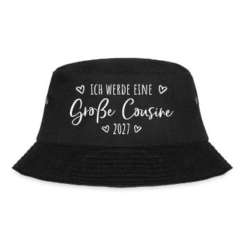 Ich werde eine Große Cousine 2027 - Bucket Hat - Schwarz - Vorne - Lela (165cm)