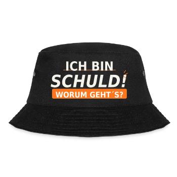 Ich bin schuld Worum geht’s? - Bucket Hat - Schwarz - Vorne - Lela (165cm)