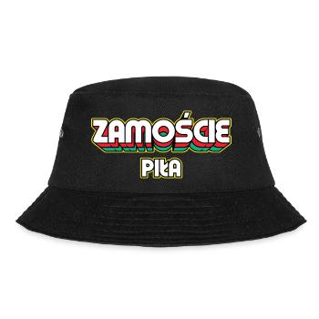 Zamość Piła. Name des Retro-Bezirks - Bucket Hat - Schwarz - Vorne - Lela (165cm)