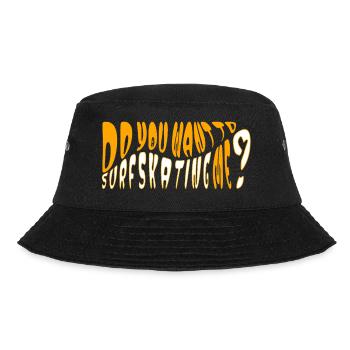 Do you want to Surfskating me? - Bucket Hat - Schwarz - Vorne - Lela (165cm)