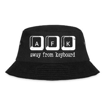 AFK weg von der Tastatur - Bucket Hat - Schwarz - Vorne