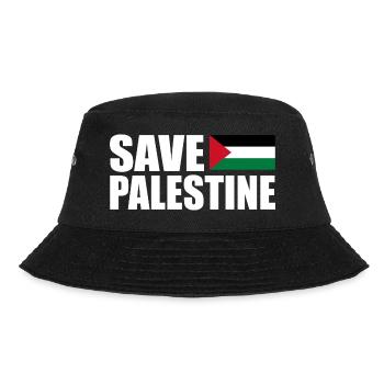 SAVE PALESTINE - Bucket Hat - Schwarz - Vorne - Lela (165cm)