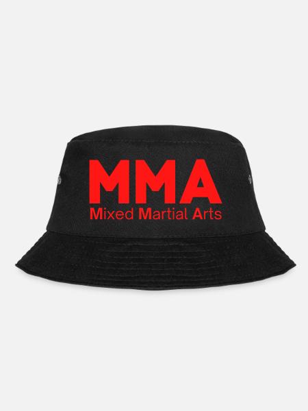 MMA Mixed Martial Arts (in roten Buchstaben) - Bucket Hat - Schwarz