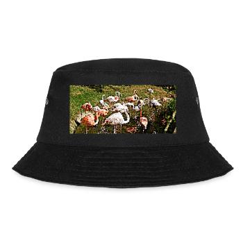 Flamingos - Bucket Hat - Schwarz - Vorne - Lela (165cm)