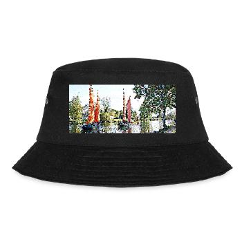 Segelboote und die Bogue - Bucket Hat - Schwarz - Vorne - Lela (165cm)