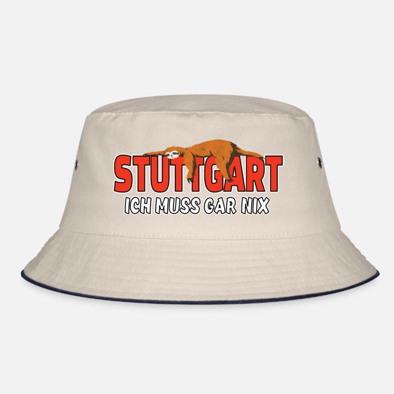 Stuttgart ich muss gar nix Faultier Heimat Bucket Hat