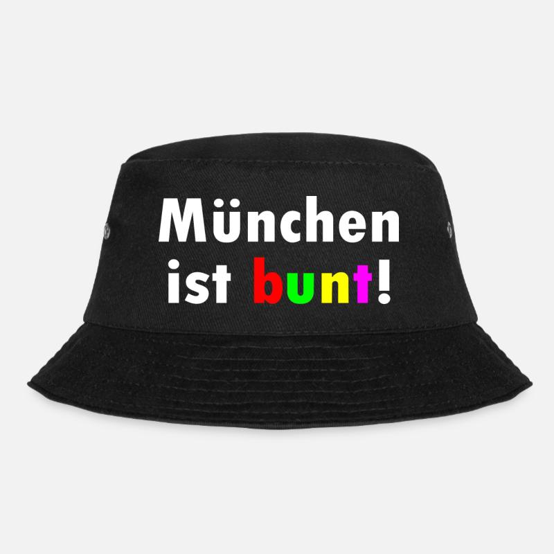 München ist bunt - Bucket Hat - Schwarz