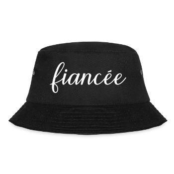 Fiancée Matching Engagement Wedding Honeymoon - Bucket Hat - black - Front - Lela (165cm)