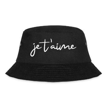 je t'aime - Bucket Hat - Schwarz - Vorne - Lela (165cm)
