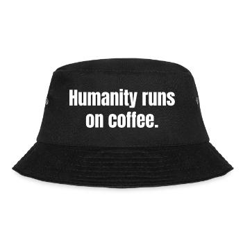 L’humanité court sur le café - Coffee Funny Quotes - Bob - noir - Devant - Lela (165cm)