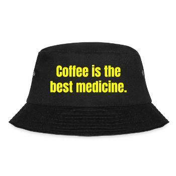 Coffee Si The Best Medicine Funny Quotes - Bucket Hat - black - Front - Lela (165cm)
