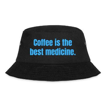 Coffee Si The Best Medicine Funny Quotes - Bucket Hat - black - Front - Lela (165cm)
