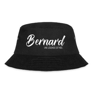 Bernard une légende Cadeau T shirt bernard - Bob - noir - Devant - Lela (165cm)