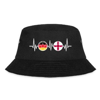 Football Germany England l Heartbeat - Bucket Hat - black - Front - Lela (165cm)