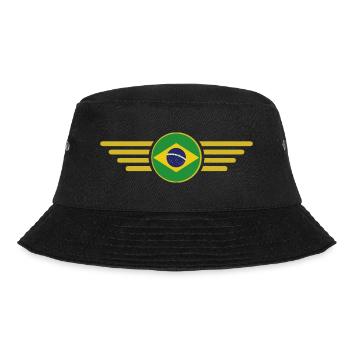 Ich liebe Brasilien, Eleganz Stil Design T-Shirt - Bucket Hat - Schwarz - Vorne - Lela (165cm)
