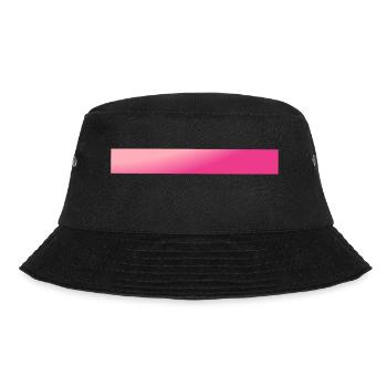 Pink-Rosa Farbverlauf Balken - Bucket Hat - Schwarz - Vorne - Lela (165cm)