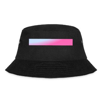 Balken Blau & Pinker Farbverlauf - Bucket Hat - Schwarz - Vorne - Lela (165cm)