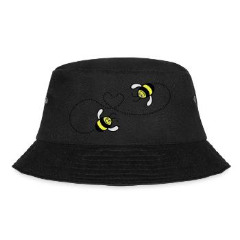 2 Bienchen in love - Bucket Hat - Schwarz - Vorne - Lela (165cm)