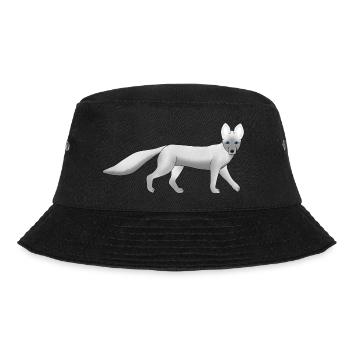 Polarfuchs schaut - Bucket Hat - Schwarz - Vorne - Lela (165cm)