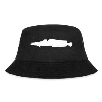 Leng_vollformat_weiss - Bucket Hat - Schwarz - Vorne - Lela (165cm)